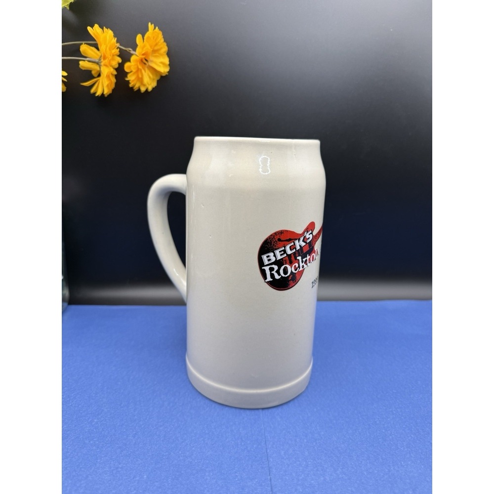 Vintage‎ Beck's Rocktoberfest Collectible 1 Lt Stoneware Beer Stein From Germany